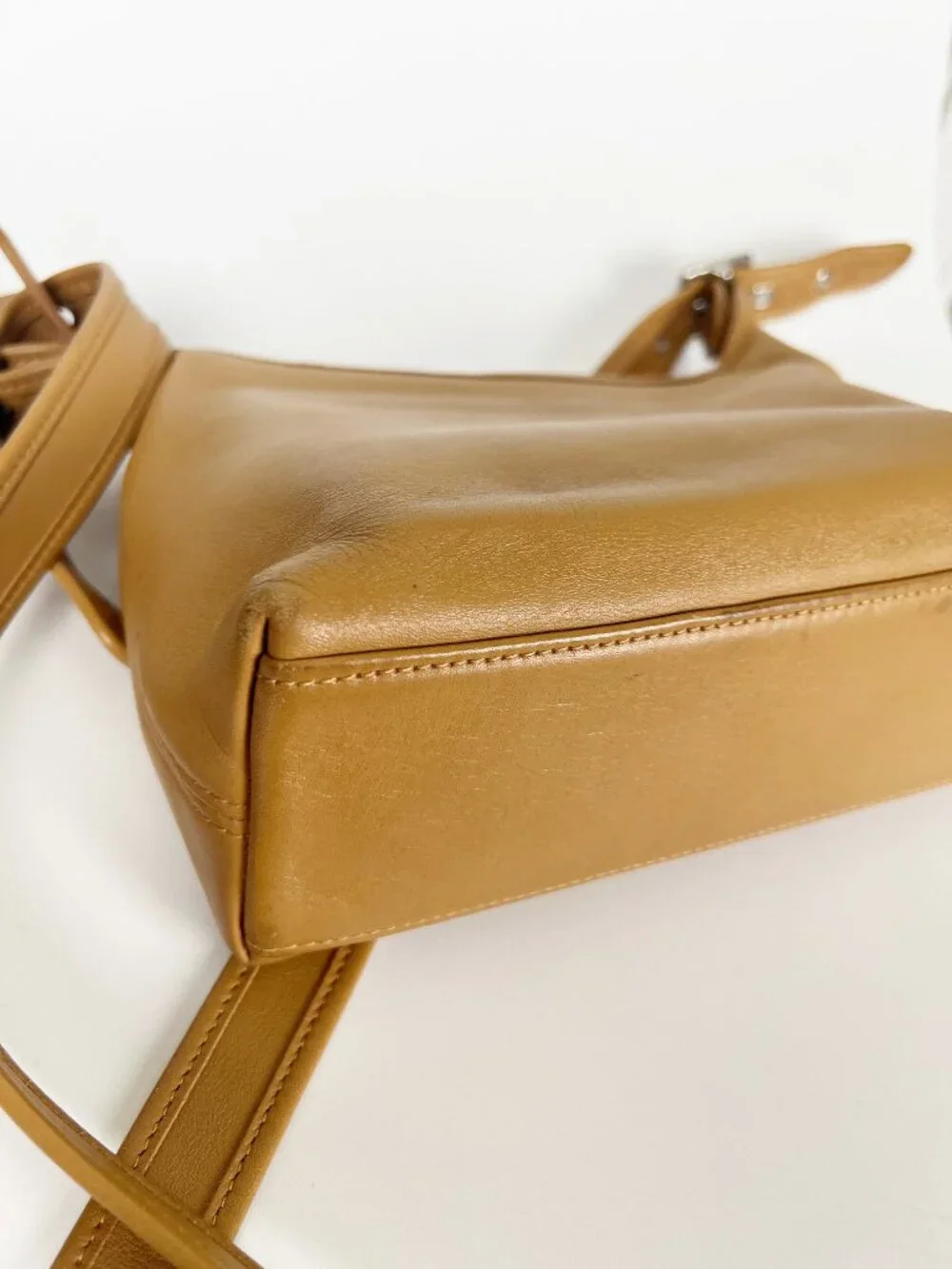 Vintage Coach Legacy Leather Ergo Hobo Zip Purse Crossbody Bag Camel Tan Y2K 00s - Picture 10 of 14